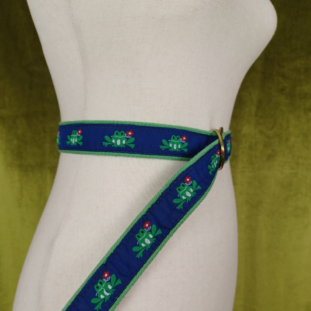 S O L D * Vintage 90s Frog Theme Ribbon Belt - Picture 6 of 9